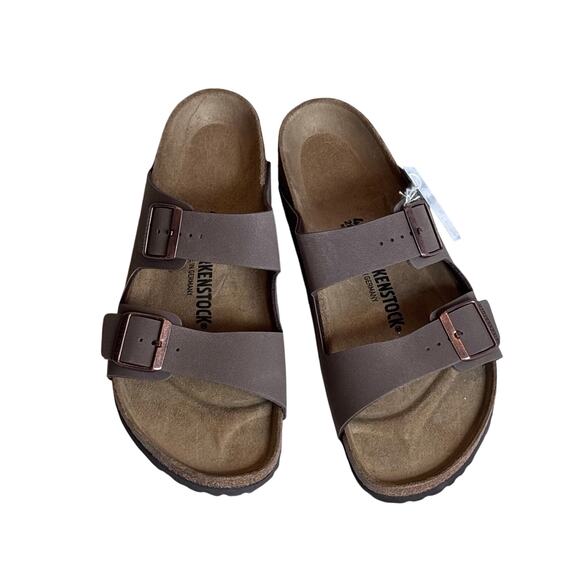 Birkenstock Arizona Birko-Flor Sandals Slides Birkibuc Mocha Men’s Size 10 NWT